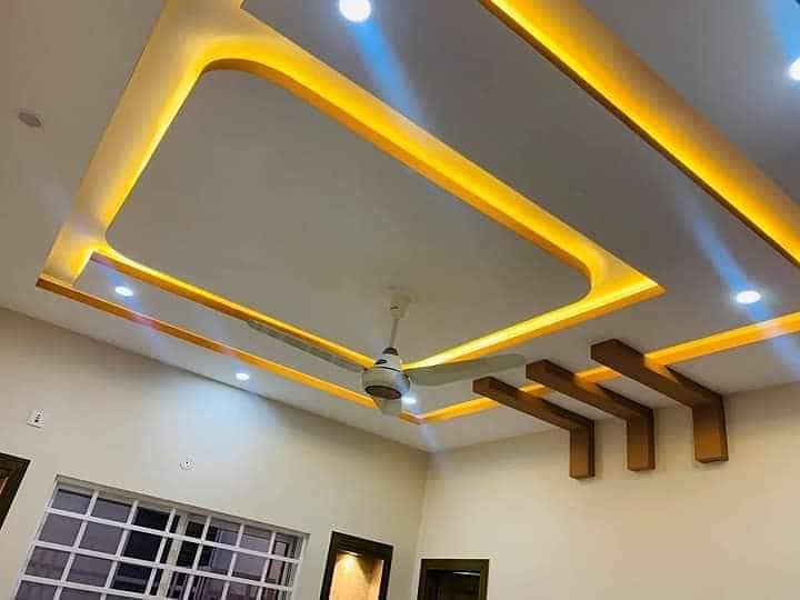 false ceiling /Fourchlling /Plastir of paris ceiling/ Gypsum Board 8x4 16