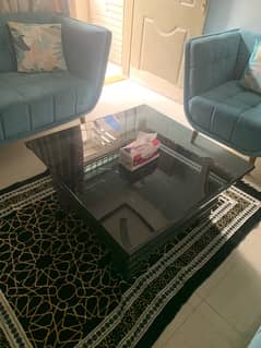 Elegant Black Glass Center Table – Perfect for Any Living Room 0