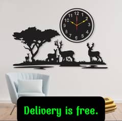 3d Jungle Wooden Wall Clock 0