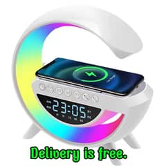 G Shaped Lamp – Bluetooth Speaker- Wireless Charger & Digital Clock 0