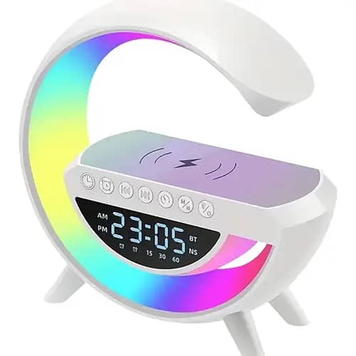 G Shaped Lamp – Bluetooth Speaker- Wireless Charger & Digital Clock 3