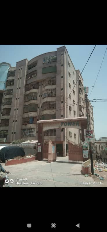 SECTOR 5/E FLAT ALREADY IN BANK MORTGAGE, BEST FOR BANK FINANCE, ROYAL TOWER APARTMENT, ROAD FACING, ALL DOCUMENT AVAILABLE ACCORDING TO BANK LOAN REQUIREMENT, NORTH KARACHI 21