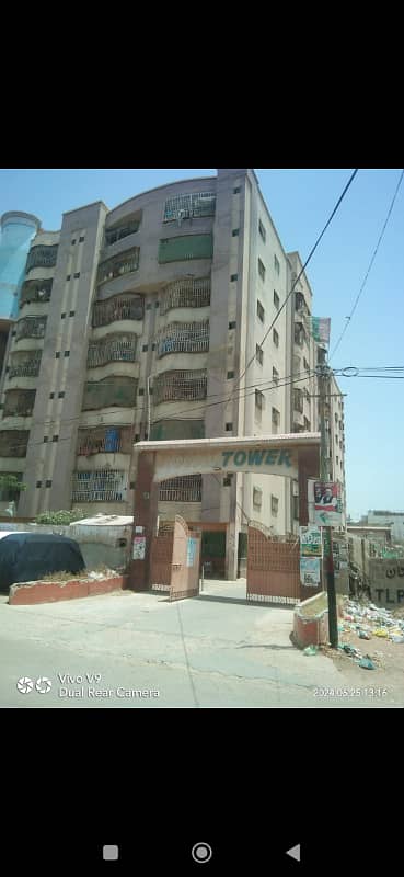 SECTOR 5/E FLAT ALREADY IN BANK MORTGAGE, BEST FOR BANK FINANCE, ROYAL TOWER APARTMENT, ROAD FACING, ALL DOCUMENT AVAILABLE ACCORDING TO BANK LOAN REQUIREMENT, NORTH KARACHI 22