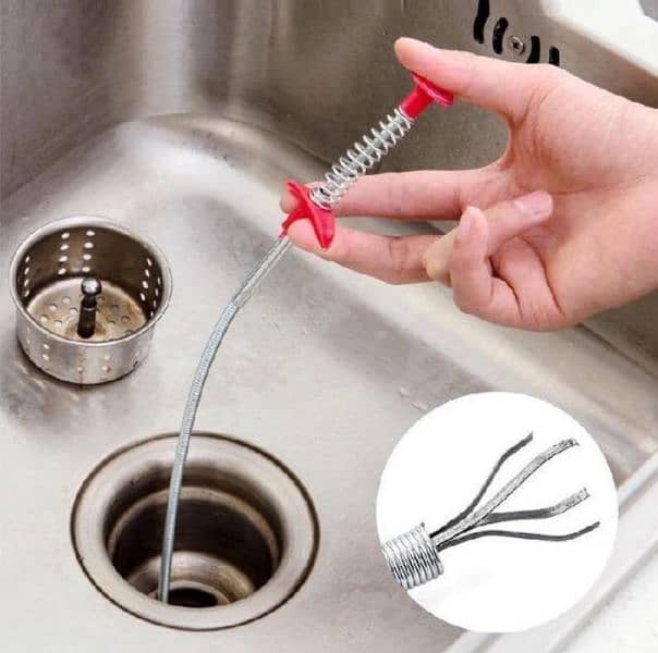 Stainless Steel, Snake Sink Cleaning Filter Pipe 0