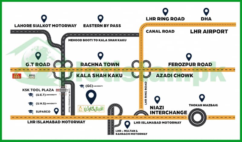 3 Marla Residential Plot Files for Sale on Easy Installment at Kala Shah Kaku Motorway Interchange 4