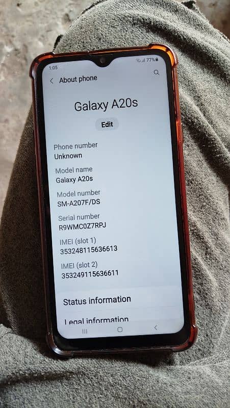 SAMSUNG GALAXY A20S BOX HAIes Ki 2GB RAM aur 32GB memory hai 0