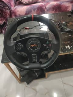 Xbox 360 with steering wheel