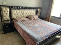 King size bed+ dressing+iron stand