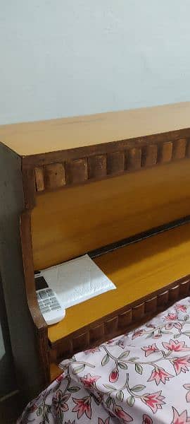 Wooden Double Bed Queen Size with 2 side tables 5