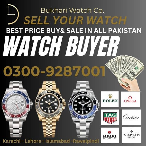 sell watch BUKHARI ROLEX OMEGA CARTIER PATEKPHILPE TISSOT LONGINES IWC 1