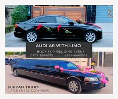 WEDDING CAR ON RENT AUDI A6, V8 LAND CRUISER, LIMO CAR RENTAL | PRADO