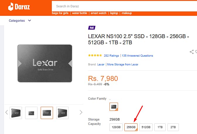 Lexar NS100 256GB SSD drive 1