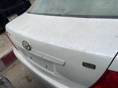 Toyota Axio 2007  Only Body parts in pearl white colour