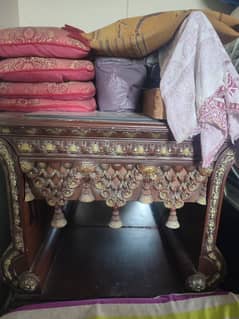 king size bed and dressing with 2 side tables