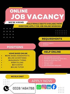 Online Part time/full time/home job/Assignments/Typing/Data entry/Ads 0