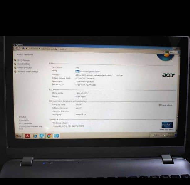 Laptop slim Touchscreen  HD 500 gb hard 5