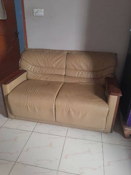 2 seater leather  sofa 1