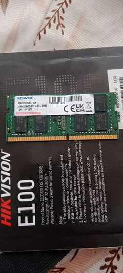 ADATA 8GB DDR4 (3200] Mhz, Laptop DDR4 Ram 8GB Module