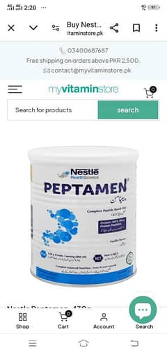 peptamin milk for diet