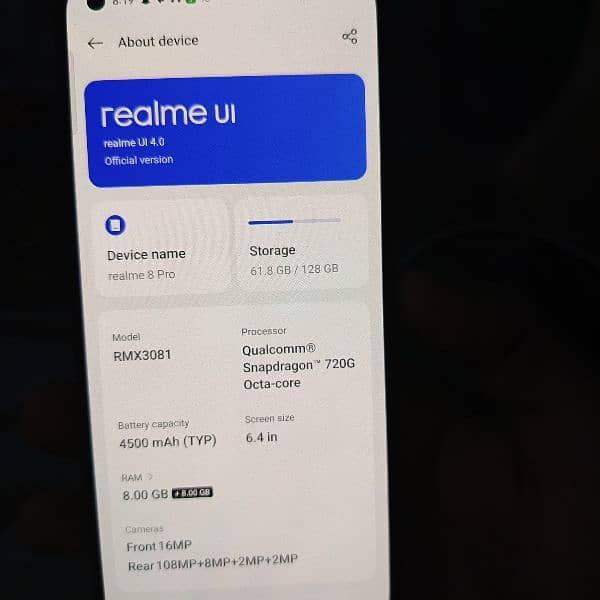 For sale Reame 8 pro 3