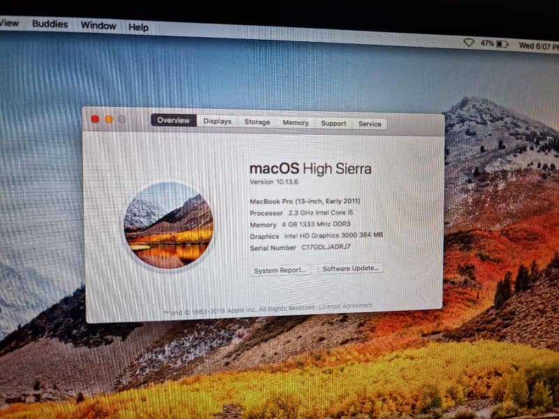 Macbook Pro 2011 Core i5 7