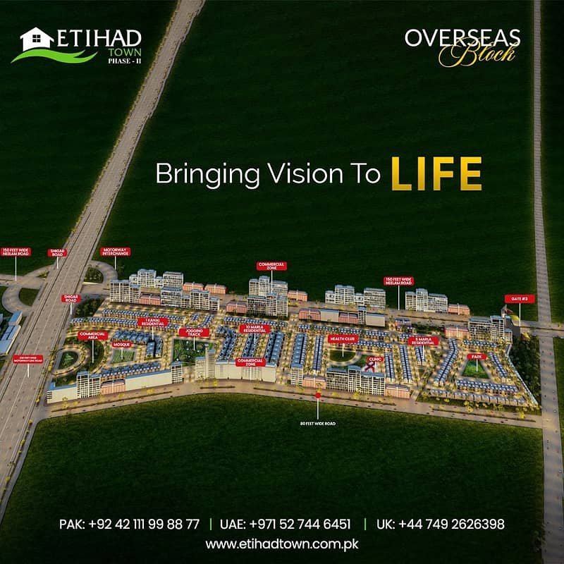 3,5,10,20 Marla Residential Plots LDA Approved For Sale On 3 Years Installments In Overseas Block Etihad Town Phase 2 Lahore 6