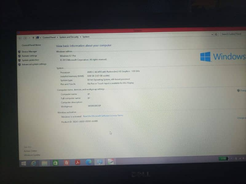 Dell i3 3 generation 4gb ram 64 memory and ssd support 0