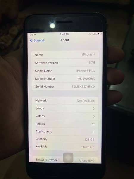 Iphone 7plus 128GB PTA approve 6