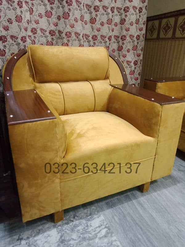 Sofa Set 6 Seater Brand New Golden Velvet King Size 2