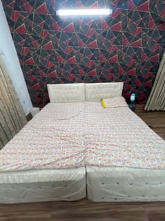 2 single bed without mattress