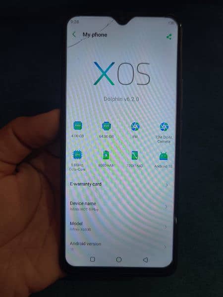 Infinix Hot 9 Play just screen glass cracked 9