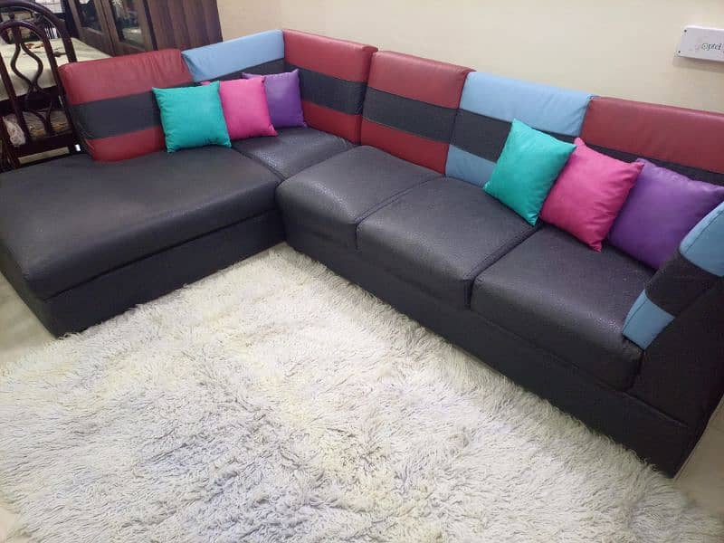 L Shape sofa for sale in BAHRIA town Lahore 4