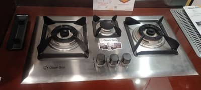 glam gas stove and hood