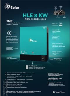 Tesla 6, 8, 15Kw Infinity HLE hybrid Solar Inverter Single & 3 Phase