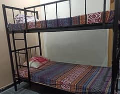 IRON BUNKER BED with mattress