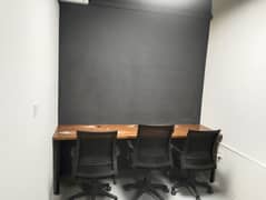 Fully independent furnished office for rent with Electricity and Services.