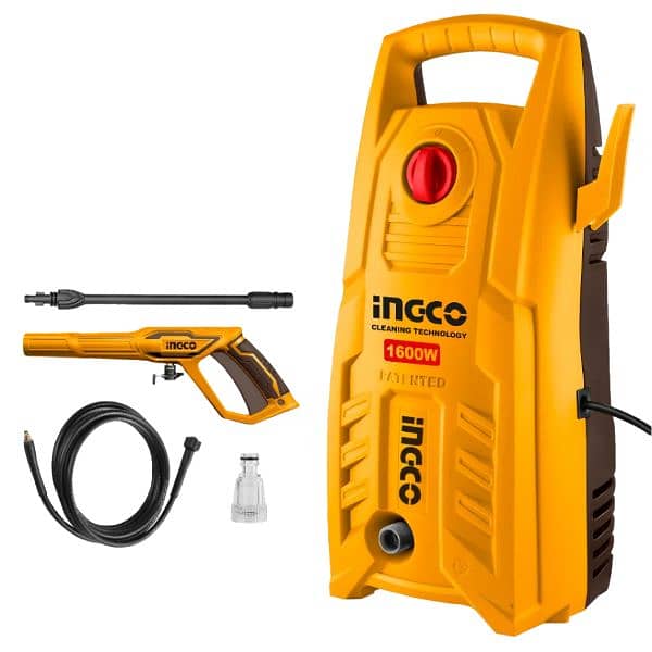 INGCO High Pressure Car Washer Cleaner - 140 Bar, Carbon Brush Motor 0