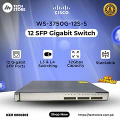 Cisco WS-C3750G-12S-S With 12SFP Switch Price In Pakistan (With Box)