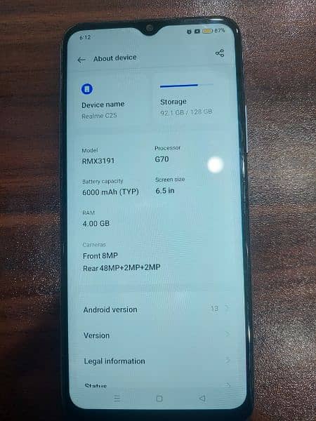 Realme C25 4 Gb Raam 128Gb Room 6000 Mha Battery With Box 0