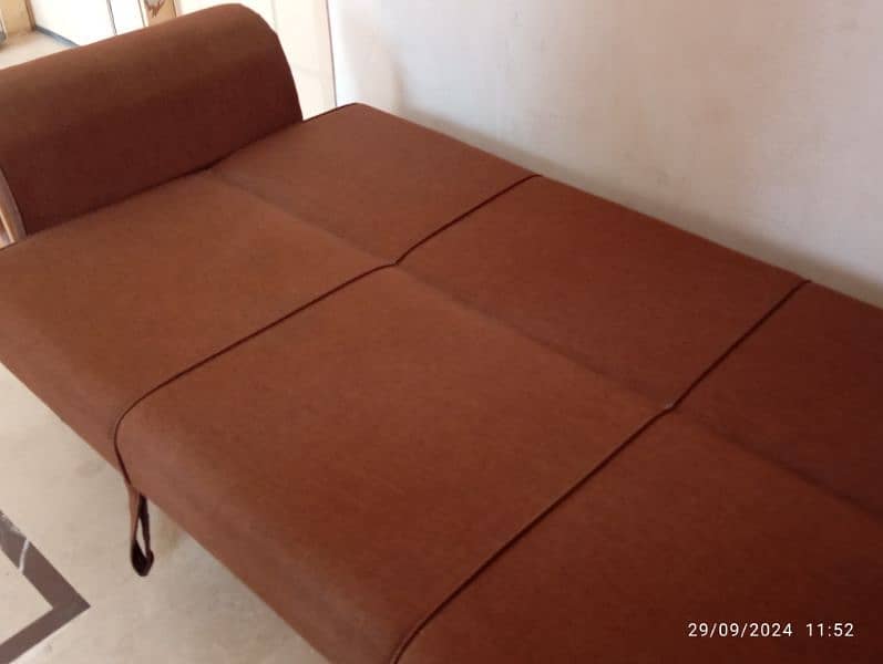 Sofa Cum Bed Urgent sell Brown colour 10/10 5