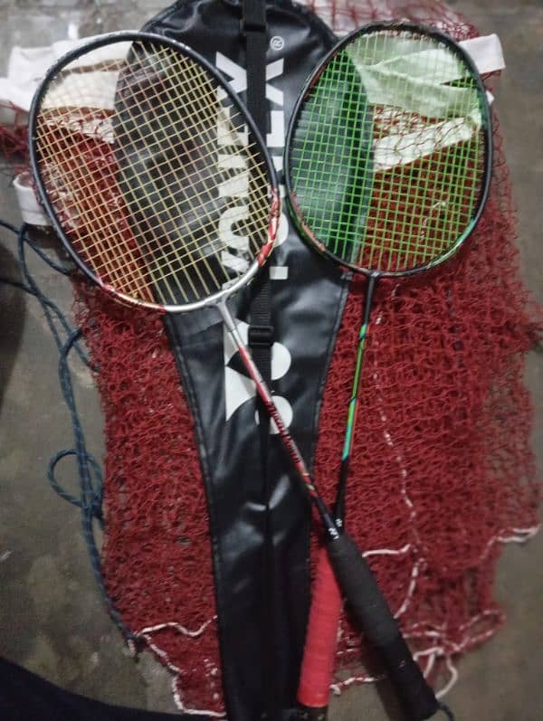 Yonex Dura 10 And Yonex Power Muscle And Victory Net 4