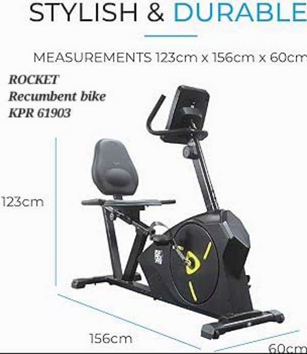 recumbent exercise bike cycle gym and fitness machine 1