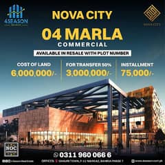 4 Marla Commercial Plot For Sale In 
Nova City Islamabad