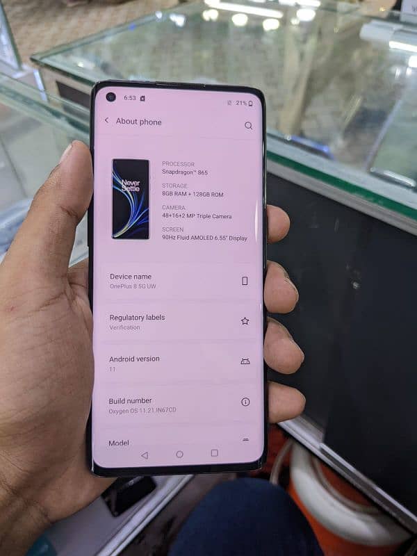 Oneplus 8 8/128 PTA Approved Mint Condition 2