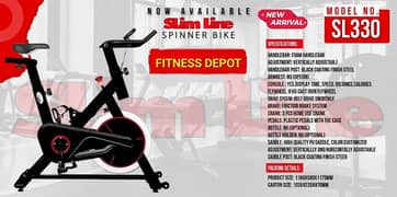 slimline exercise spinning bike cycle gym and fitness machine