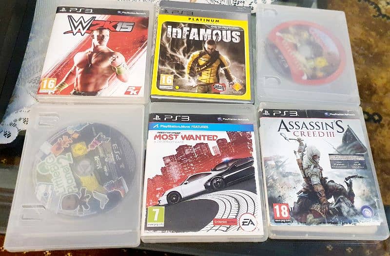 PS 3 Console with Games CD,s 3