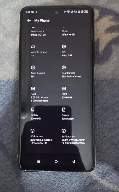 Infinix Hot 30 8+8 128gb (Just Like NEW) 2 Months Company Warranty. 5