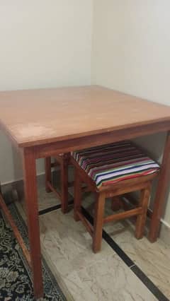 table and 2 stools for sale