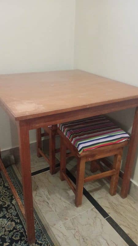 table and 2 stools for sale 0