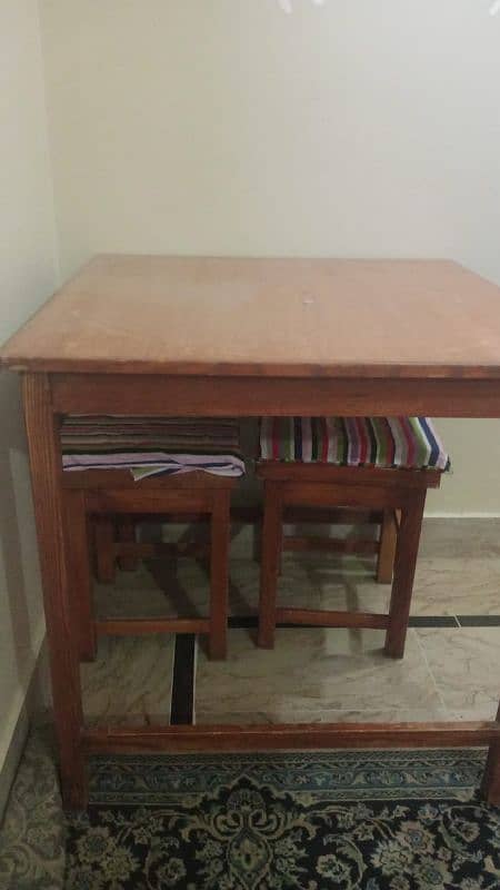 table and 2 stools for sale 2